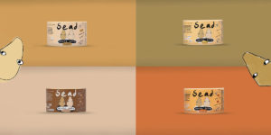 sesame butter jar labels by Etiquette Labels Ltd. UK