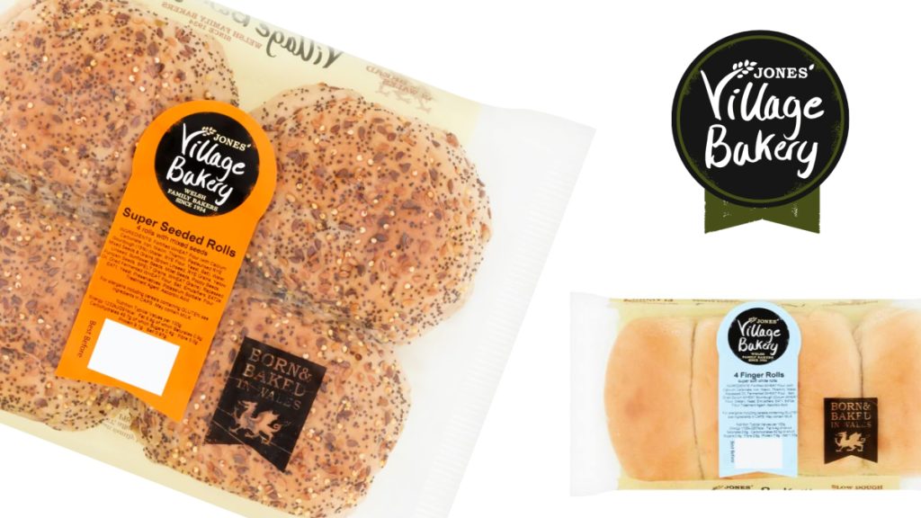 Etiquette printed labels are used for a range of Jones Village Bakery products.