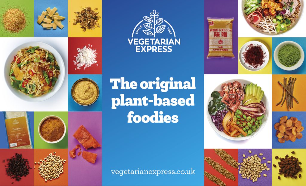Food Labels for Vegetarian Express products.